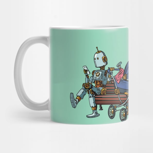 Vintage Robot Family by waltzart